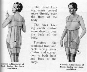A "posture" corset from the 1930s