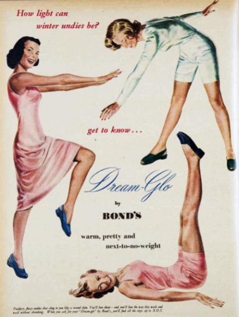 Light-weight undergarments for women who were now actively working to support the war effort.